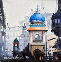 Zahid Ashraf, 12 x 12 inch, Acrylic on Canvas, Cityscape Painting, AC-ZHA-153